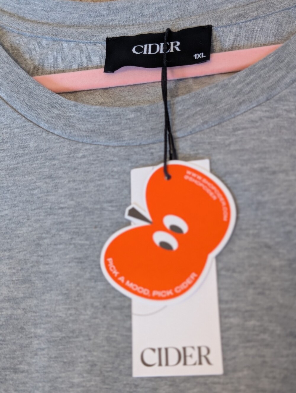 NWT Cider Light Gray Crop Top Short Sleeve Sz 1x